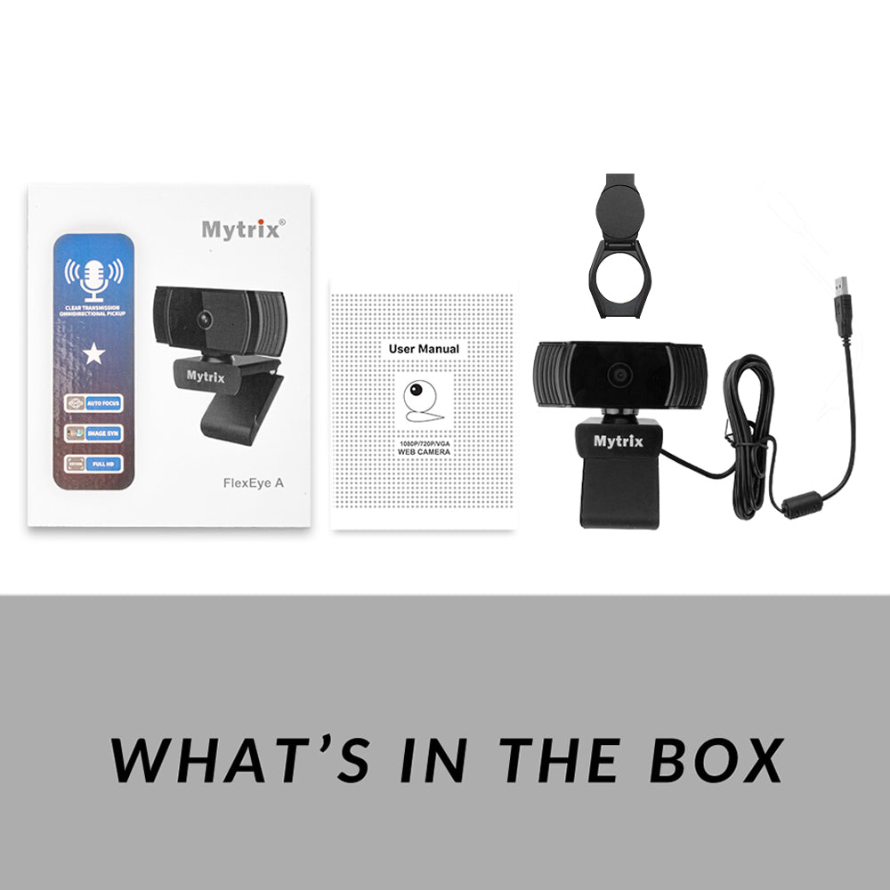 Mytrix Auto Focus Full HD 1080P Webcam with Privacy Cover, Built-in Noise Cancelling Mic, USB Webcam for Windows Mac PC Laptop Desktop Video Calling Conferencing Streaming, Skype Zoom Facebook YouTube Black Mytrix Auto Focus Full HD 1080P Webcam with Privacy Cover, Built-in Noise Cancelling Mic, USB Webcam for Windows Mac PC Laptop Desktop Video Calling Conferencing Streaming, Skype Zoom Facebook YouTube Black